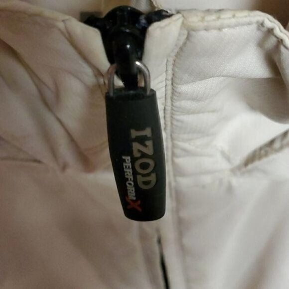 IZOD PFX Thermo Technology Outerwear PerformX Sz L Zipper Nylon Jacket w Hood - Picture 5 of 16